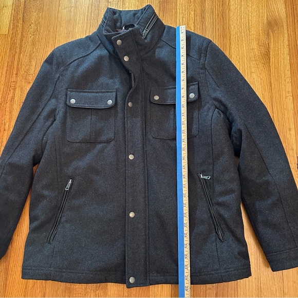 Cole Haan Signature Men's Wool Melton Stand Collar Jacket with Patch Pockets XL - Picture 4 of 14